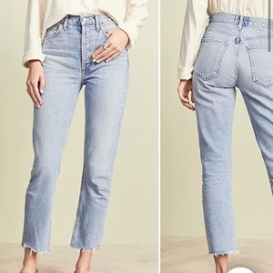 Agolde Riley High Rise Straight Crop Jeans size 25